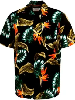 Musta havaiji kauluspaita
