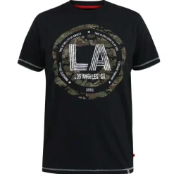 Musta Los Angeles printti t-paita