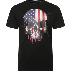 Musta USA p&auml;&auml;kallo t-paita
