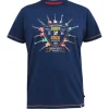 Navy kitaraprintti t-paita
