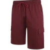 Ohuet punaiset collegeshortsit