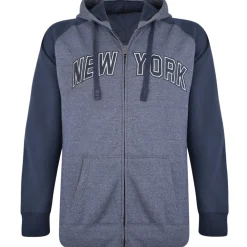 Sininen new york huppari