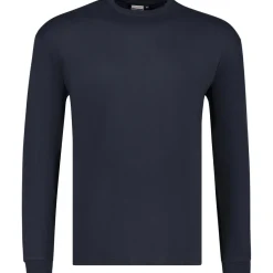 Tummansininen pitk&auml;hihainen paita