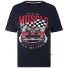 Tummansininen t-paita American Muscle
