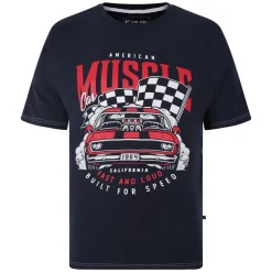Tummansininen t-paita American Muscle
