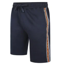 Tummansiniset collegeshortsit vetoketjutaskuilla