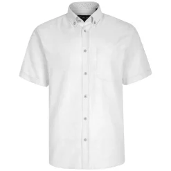 Valkoinen premium oxford lyhythihainen kauluspaita
